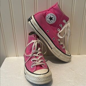 Converse All Star chuck taylor unisex hot pink HighTop laceUp Sneakers 5.5W/3.5M